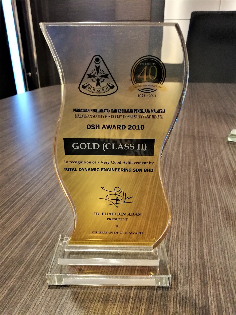 OSH Award 2010 Gold (CLASS II)